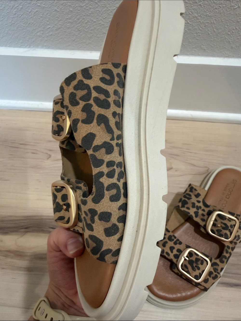 Leopard Print Platform Sandals - Picture 7 of 9